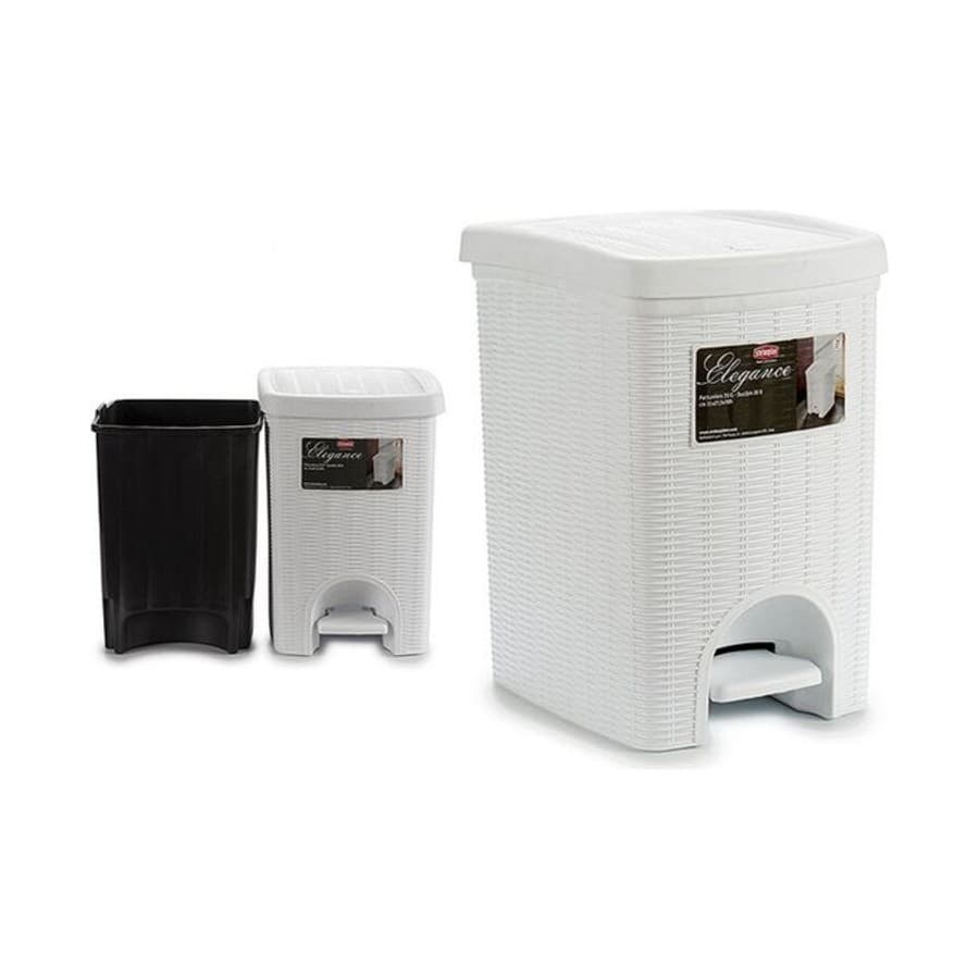 Papperskorg Vit Plast (20 L) (27 x 39 x 30,5 cm)