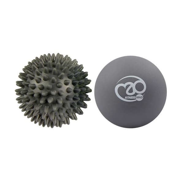 Fitness Mad Sæt af triggerpunkt-massagebolde med pigge (pakke med 2) Grey One Size