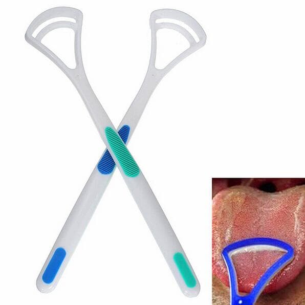 2x Skraper for bedre munnhygiene og pust