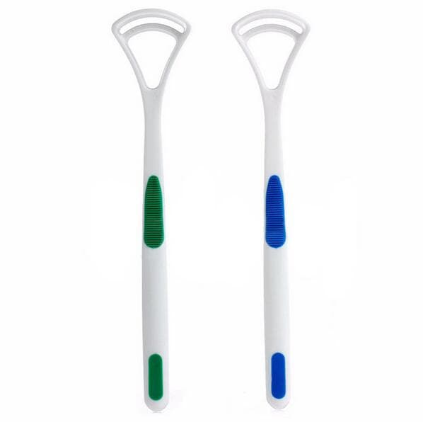 2x Skraper for bedre munnhygiene og pust