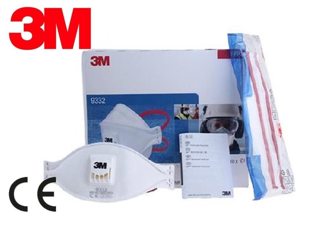 10 stk CE FFP3 NR D 3M AURA 9332 + med Ventil Støvmaske Ansigtsmask Munnbind