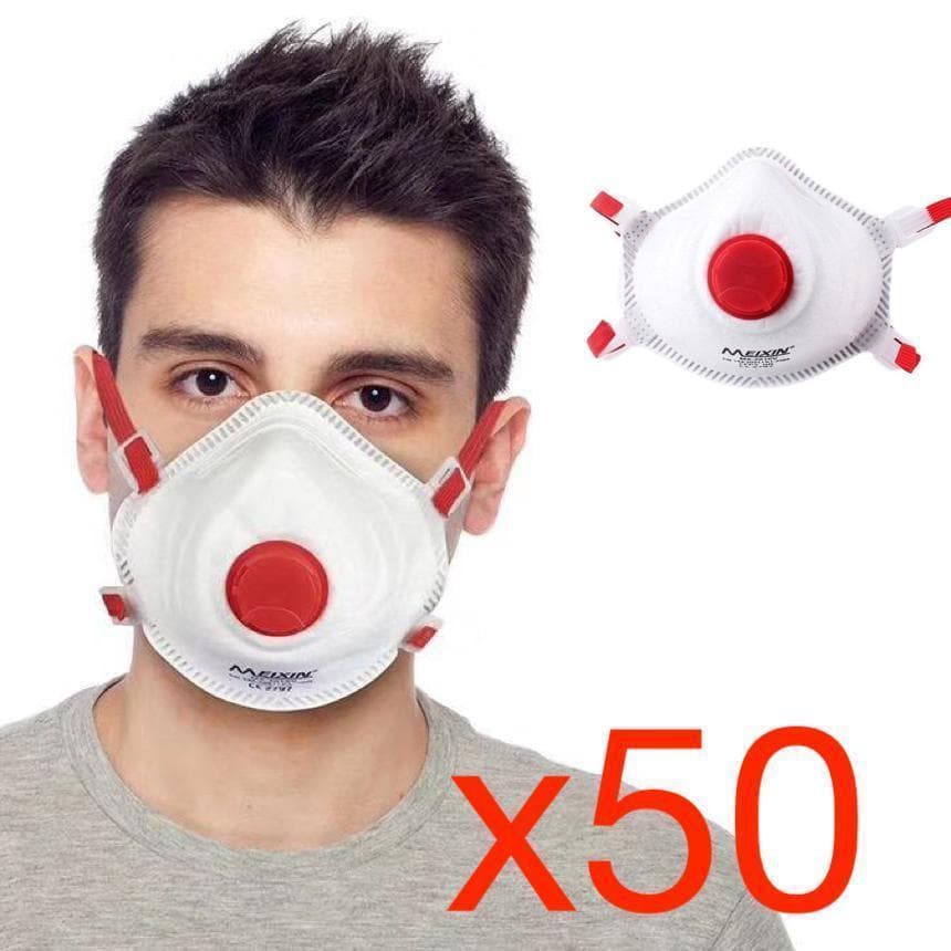 50x CE FFP3 mundbeskytter Mund / maske Beskyttelsesmaske Sundhed Mundbind Mundbeskyttelse
