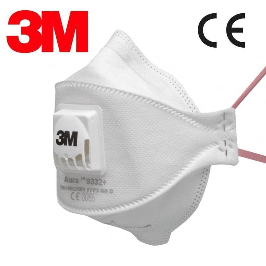 5 stk CE FFP3 NR D 3M AURA 9332+ med ventilbeskyttelsesmaske Åndedrætsværn Mundbeskyttelse Mundbind mundbeskytter