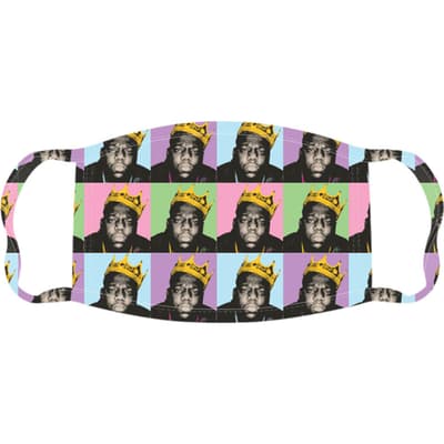 Biggie Smalls Face Mask: Crown Repeat
