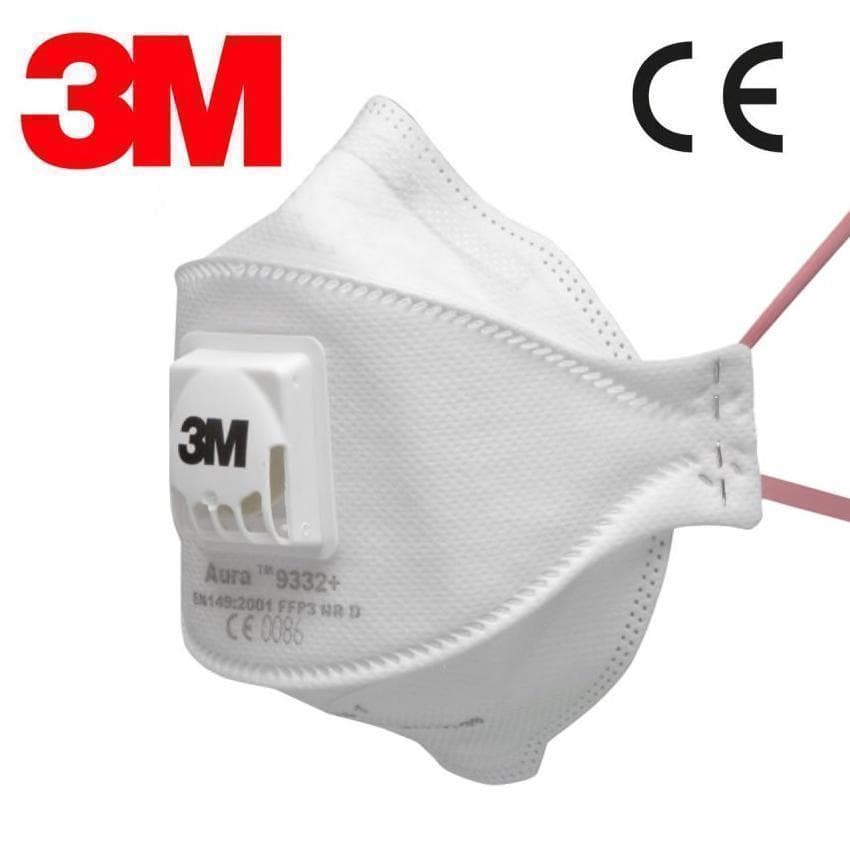 10 stk CE FFP3 NR D 3M AURA 9332+ med ventilbeskyttelsesmaske Åndedrætsværn Mundbeskyttelse Mundbind mundbeskytter
