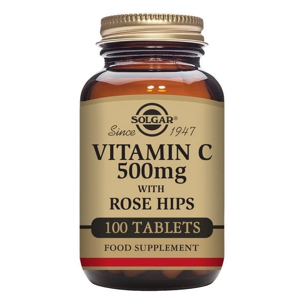 Nypon C Vitamin C med nypon Solgar 500 mg (100 tabletter)