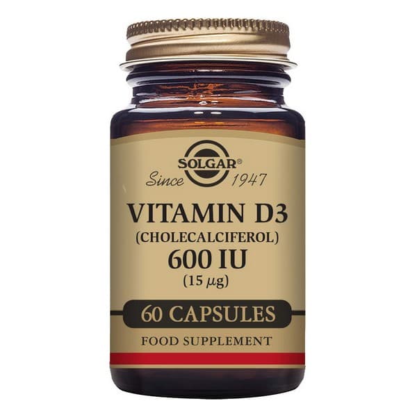 Vitamin D3 (kolekalciferol) Solgar 600 iu (60 Kapslar)