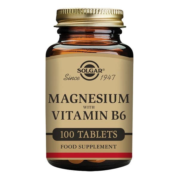 Magnesium + B6-vitamin Solgar (100 tabletter)