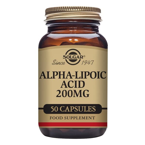 Alfa-liponsyra Solgar 200 mg (50 Kapslar)