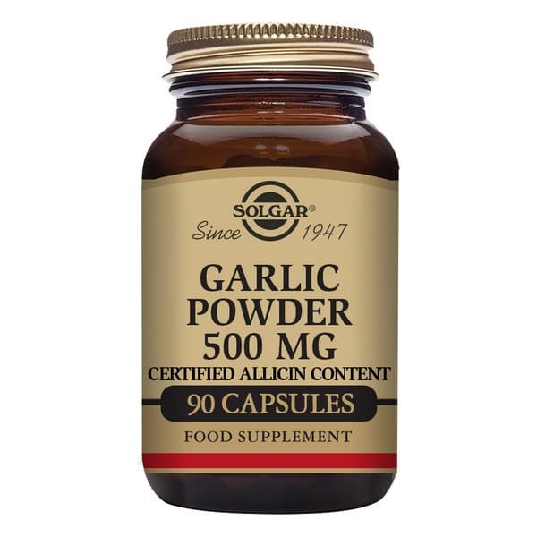 Vitlökspulver från kontrollerade grödor Solgar 500 mg (90 Kapslar)