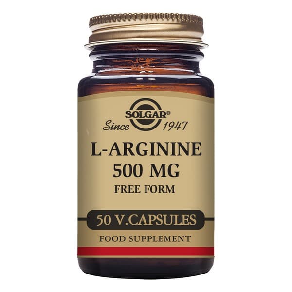 L-arginin Solgar 500 mg (50 Kapslar)