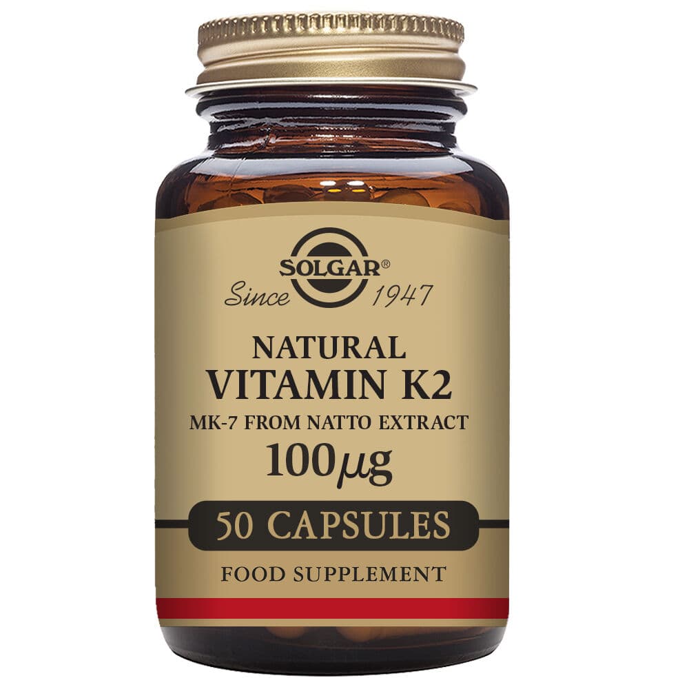 Vitamin K2 med naturlig MK-7 (Natto Extract) Solgar (50 tabletter)