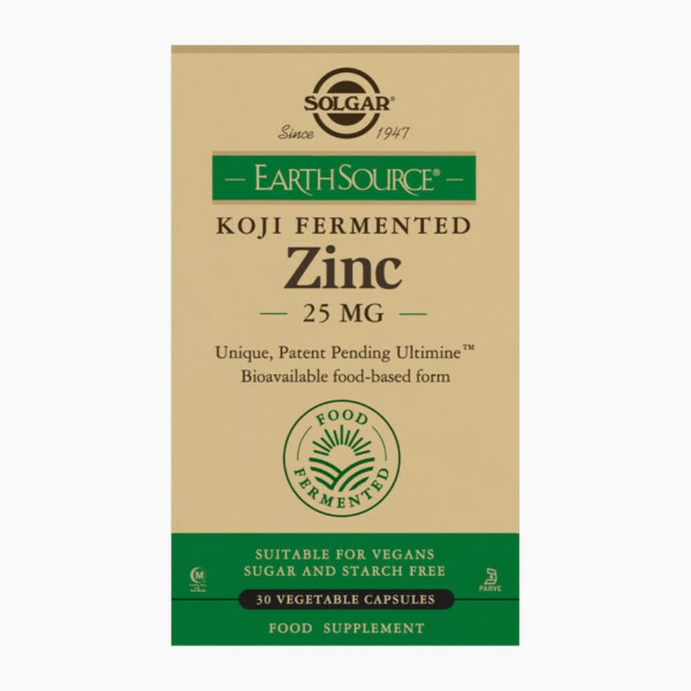 Zink Koji Fermented 25 mg Solgar 30 Kapslar 25 mg