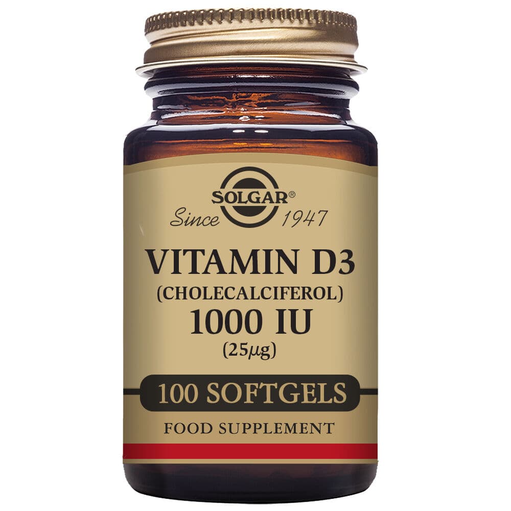 Vitamin D3 (fiskleverolja och kolekalciferol Solgar 1000 iu (100 Kapslar)
