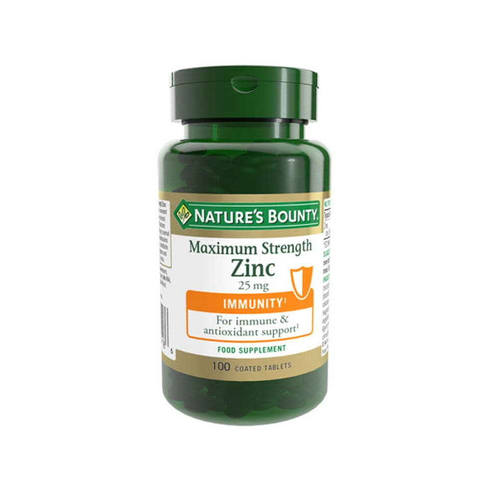 Zink Maximum Strength 25 mg Nature's Bounty 100 tabletter