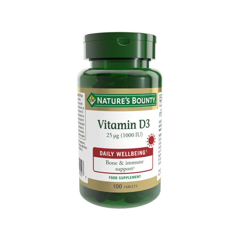 D3-vitamin 25 mcg (1000 UI) Nature's Bounty 100 tabletter