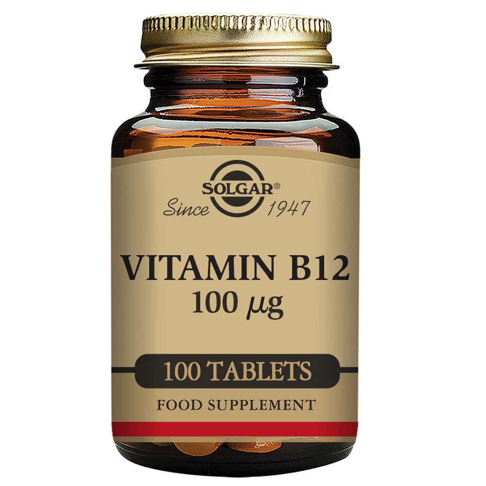 Vitamin B12 (cyanokobalamin) Solgar E3180 100 mcg (100 tabletter)