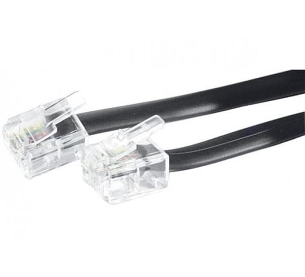 EXC Telephone RJ11 cord Black 10m