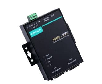 MOXA 2-port standard serial-to-Ethernet Modbus gateways, 16 TCP master