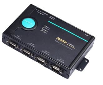 MOXA 4-port standard serial-to-Ethernet Modbus gateways, 16 TCP master