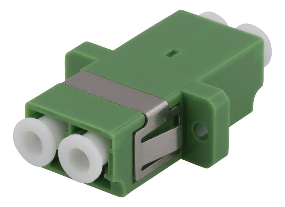 Snap-in fiber mating sleeve, 2xLC-LC, Single mode, duplex, gre