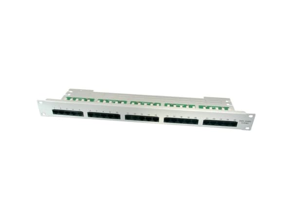 DIGITUS CAT 3 ISDN - Koblingspanel - rackmonterbar - CAT 3 - RJ-45 X 25 - grå, RAL 7035 - 1U - 19"