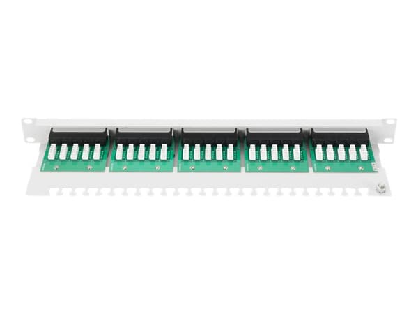 DIGITUS CAT 3 ISDN - Koblingspanel - rackmonterbar - CAT 3 - RJ-45 X 25 - grå, RAL 7035 - 1U - 19"