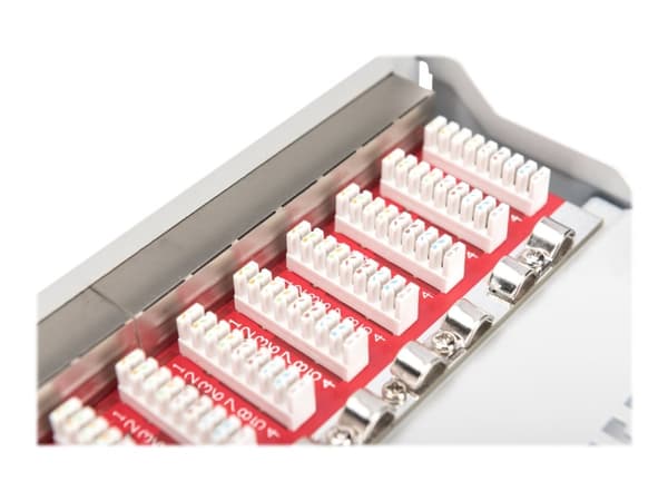 DIGITUS Professional DN-91612SD-EA-G - Koblingspanel - skrivebord - CAT 6a - STP - RJ-45 X 12 - grå, RAL 7035