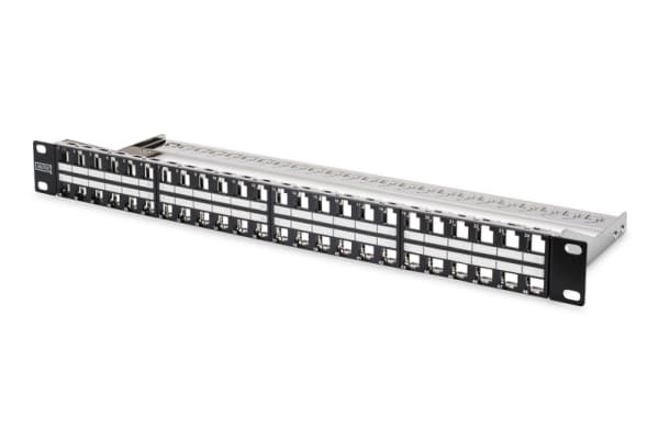 DIGITUS Professional DN-91424 - Koblingspanel - CAT 6a - STP - svart, RAL 9005 - 1U - 19" - 48 porter