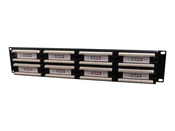 Gembird NPP-C548CM-001 - Patchpanel med kabelstyring - CAT 5e - svart - 2U - 19" - 48 porter