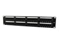 Miniatyrbilde 1 av 5: Gembird NPP-C548CM-001 - Patchpanel med kabelstyring - CAT 5e - svart - 2U - 19" - 48 porter