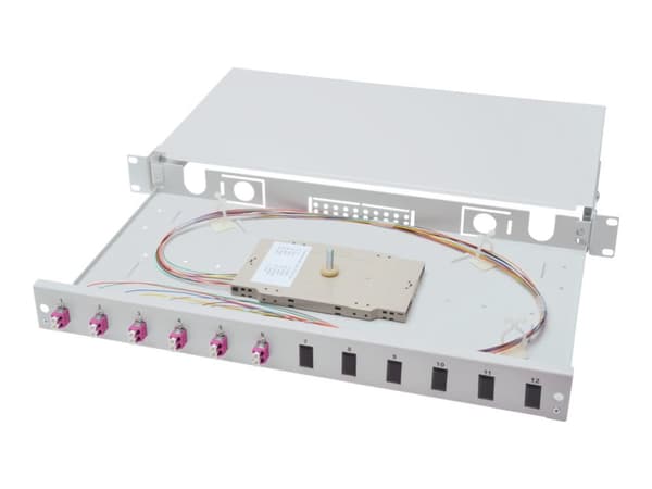 DIGITUS Professional DN-96330-4 - Spleiseboks for fiberoptikk - LC x 12 - 1U - 19"
