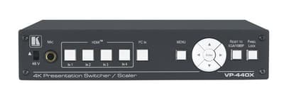 Kramer VP-440X - 18Gbps 4K Presentation Switcher/Scaler with HDBaseT & HDMI simultaneous outputs