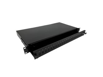 Alantec FOP-1U-24SCS-C, Sort, Rackmontering, 1U, Boks Sort