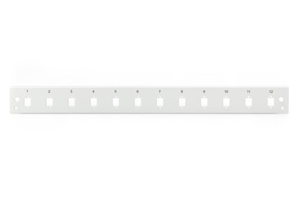 DIGITUS Professional DN-96206-QL - Fiberoptisk spleisepanel - front - LC x 12 - grå, RAL 7035 - 1U - 19"
