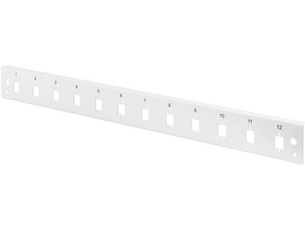 DIGITUS Professional DN-96206-QL - Fiberoptisk spleisepanel - front - LC x 12 - grå, RAL 7035 - 1U - 19"