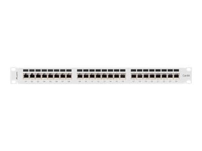 Lanberg PPSA-1024-S, Cat6a, F/UTP (FTP), Harmaa, ABS, Metalli, Telinekiinnitys, 1U