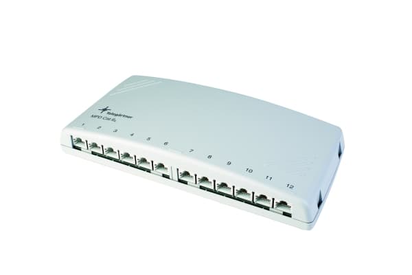 Telegärtner Mini Distributor MPD12-HS - Koblingspanel - CAT 6a - RJ-45 X 12 - lysegrå, RAL 7035