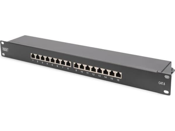 Digitus DN-91616S-B, IEEE 802.3af, IEEE 802.3at, RJ-45, Gull, 26/22, 30 N, Svart Sort