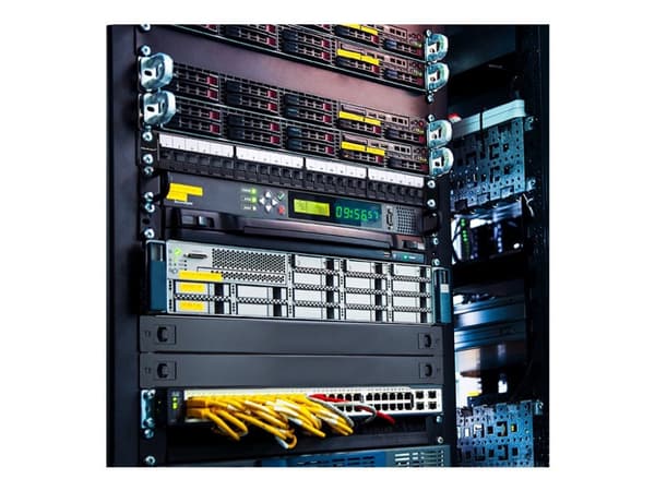 Qoltec - Patch-panel - solid steel - rackmontering - UTP - RJ-45 X 24 - svart - 1U - 19"