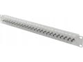 Miniatyrbilde 3 av 3: Lanberg - Koblingspanel - rackmonterbar - skjermet - F connector X 24 - RAL 7035, grå - 1U - 19"