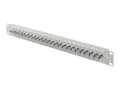 Miniatyrbilde 1 av 3: Lanberg - Koblingspanel - rackmonterbar - skjermet - F connector X 24 - RAL 7035, grå - 1U - 19"