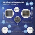 Miniatyrbild 5 av 10: ECD Germany Nätverksskåp 9 U, serverskåp 19 tum, grå, väggmontage, 450 mm djup, 600 x 500 x 450 mm, färdigmonterad, serverskåp med låsbar