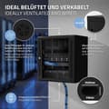 Miniatyrbillede 4 af 10: ECD Germany Netværksskab 12 U, serverskab 19 tommer, sort, vægmontering, 450 mm dybde, 600 x 635 x 450 mm, færdigmonteret, serverhus med låsbar