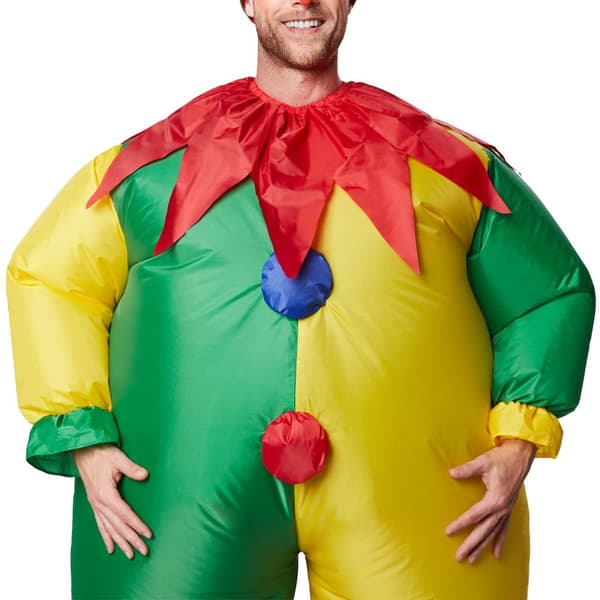 Uppblåsbar dräkt Clown - flerfärgad