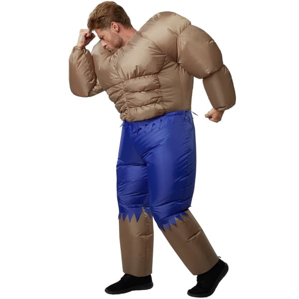 Uppblåsbar dräkt Bodybuilder - brun