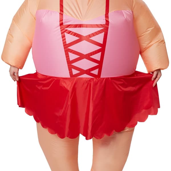 Uppblåsbar maskeraddräkt Ballerina - rosa