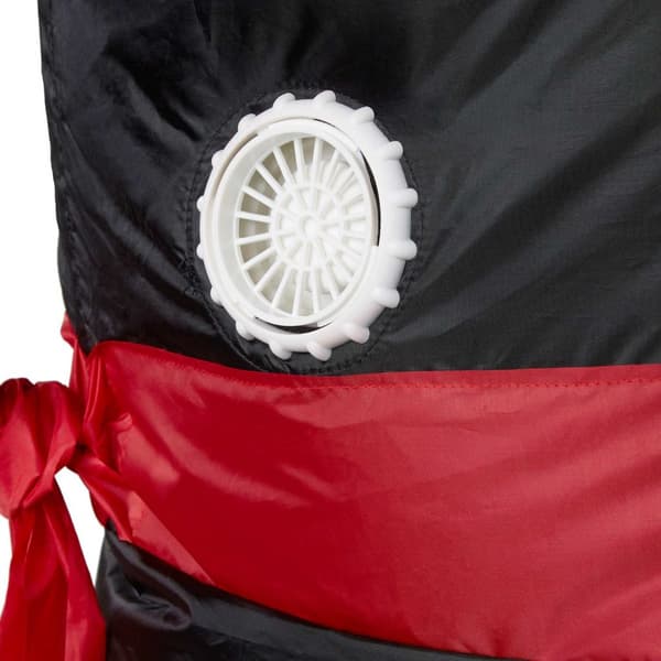 Oppusteligt kostume Ninja - sort/rød