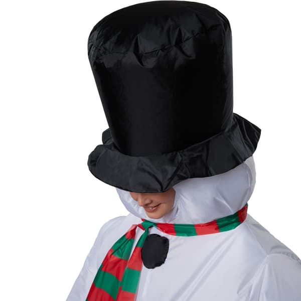 Oppusteligt kostume Snemand - sort/hvid