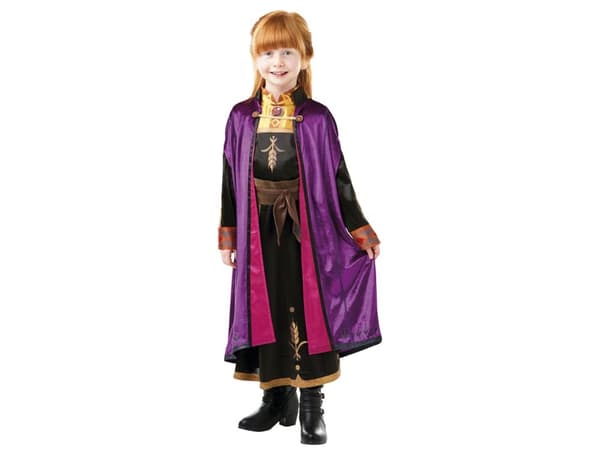 Disney Frost 2 ANNA Deluxe Kjole Udklædningstøj (3-9 år)(Str. 104/S)